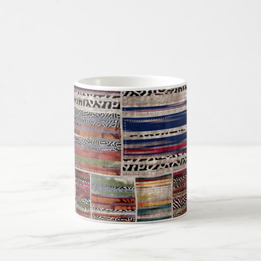 Patchwork-Collage: Mischquilt-Muster. Kaffeetasse (Mittel)