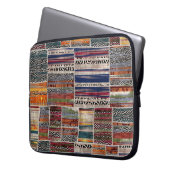 Patchwork-Collage: Mischquilt-Muster. Laptopschutzhülle (Vorderseite Links)