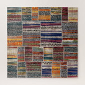 Patchwork-Collage: Mischquilt-Muster. Puzzle (Vertikal)