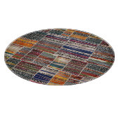 Patchwork-Collage: Mischquilt-Muster. Schneidebrett (Ecke)