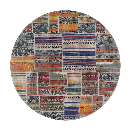 Patchwork-Collage: Mischquilt-Muster. Schneidebrett (Vorderseite)