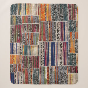 Patchwork-Collage: Mischquilt-Muster. Sherpadecke
