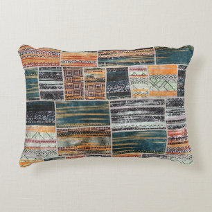 Patchwork Collage Mix, Quilt Muster Druck. Dekokissen