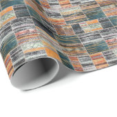 Patchwork Collage Mix, Quilt Muster Druck. Geschenkpapier (Rolleneckpunkt)