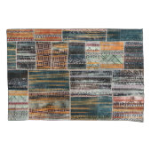 Patchwork Collage Mix, Quilt Muster Druck. Kissenbezug (Vorderseite)