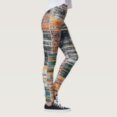 Patchwork Collage Mix, Quilt Muster Druck. Leggings (Rechts)