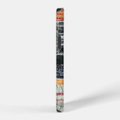 Patchwork-Collage-Mix, Quilt-Musterdruck. iPhone Hülle (Rechte Seite)