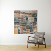 Patchwork-Collage-Mix, Quilt-Musterdruck. Wandteppich (Beispiel)