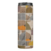 Patchwork-Collage, Quilt-Mischmuster Thermosbecher (Rückseite)