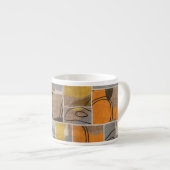 Patchwork-Collage, Quilt-Mix-Muster Espressotasse (Vorderseite Rechts)
