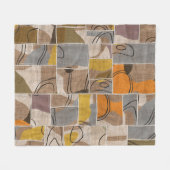 Patchwork-Collage, Quilt-Mix-Muster Fleecedecke (Vorderseite (Horizontal))