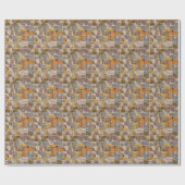 Patchwork-Collage, Quilt-Mix-Muster Geschenkpapier (Flach)