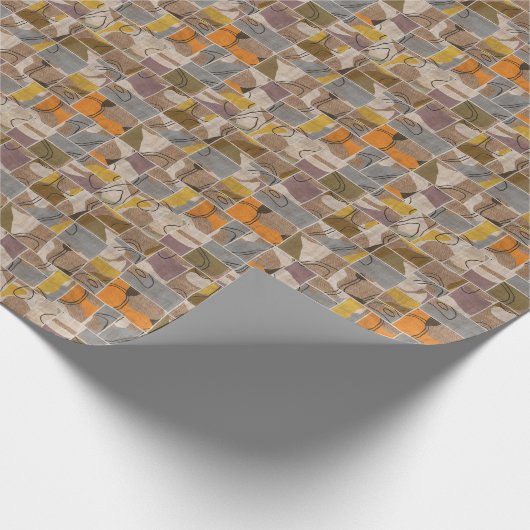 Patchwork-Collage, Quilt-Mix-Muster Geschenkpapier (Ecke)