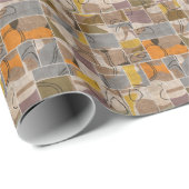 Patchwork-Collage, Quilt-Mix-Muster Geschenkpapier (Rolleneckpunkt)