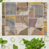 Patchwork-Collage, Quilt-Mix-Muster Geschirrtuch (Gefaltet)