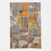 Patchwork-Collage, Quilt-Mix-Muster Geschirrtuch (Vertikal)