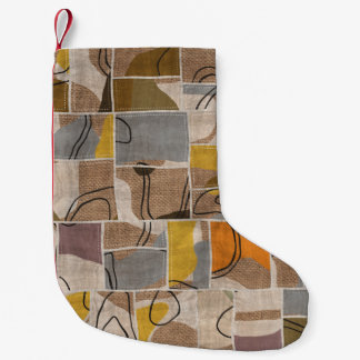 Patchwork-Collage, Quilt-Mix-Muster Kleiner Weihnachtsstrumpf