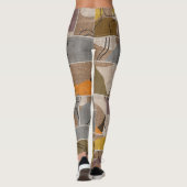 Patchwork-Collage, Quilt-Mix-Muster Leggings (Rückseite)