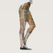 Patchwork-Collage, Quilt-Mix-Muster Leggings (Rechts)