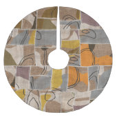 Patchwork-Collage, Quilt-Mix-Muster Polyester Weihnachtsbaumdecke (Vorderseite)