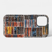 Patchwork-Collage: Quilt-Muster-Extravaganz iPhone Hülle (Rückseite (Horizontal))