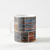 Patchwork-Collage: Quilt-Muster-Extravaganz Kaffeetasse (Vorderseite Links)