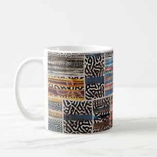 Patchwork-Collage: Quilt-Muster-Extravaganz Kaffeetasse