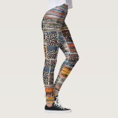 Patchwork-Collage: Quilt-Muster-Extravaganz Leggings (Rechts)
