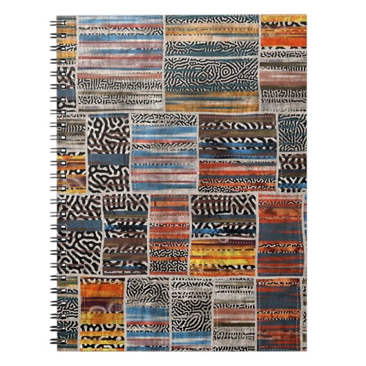 Patchwork-Collage: Quilt-Muster-Extravaganz Notizblock (Vorderseite)