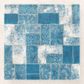 Patchwork-Collage: Quilt-Muster-Mix Glasuntersetzer (Vorderseite)