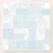 Patchwork-Collage: Quilt-Muster-Mix Glasuntersetzer (Rückseite)