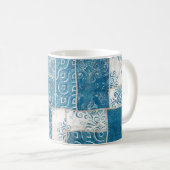 Patchwork-Collage: Quilt-Muster-Mix Kaffeetasse (VorderseiteRechts)