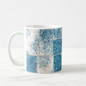 Patchwork-Collage: Quilt-Muster-Mix Kaffeetasse (Links)
