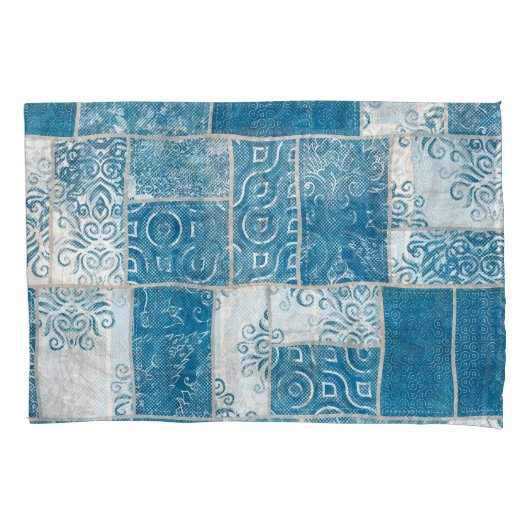 Patchwork-Collage: Quilt-Muster-Mix Kissenbezug (Vorderseite)
