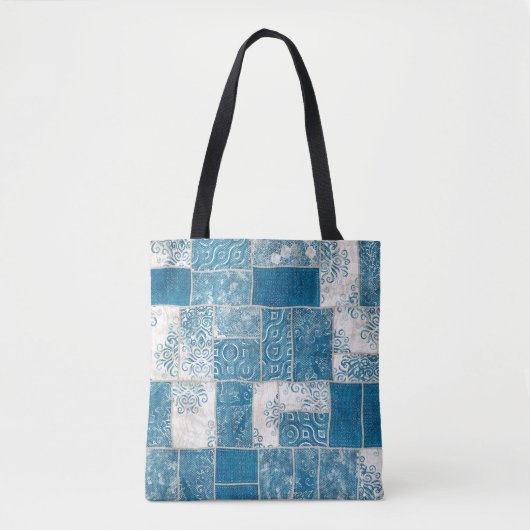Patchwork-Collage: Quilt-Muster-Mix Tasche (Vorderseite)