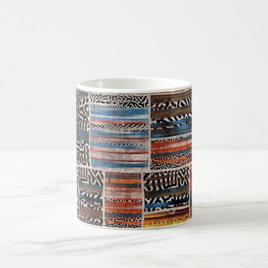 Patchwork Collage: Quilt Pattern Extravaganza Kaffeetasse (Mittel)