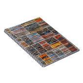 Patchwork Collage: Quilt Pattern Extravaganza Notizblock (Rechte Seite)