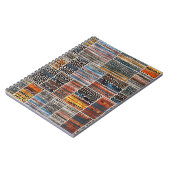 Patchwork Collage: Quilt Pattern Extravaganza Notizblock (Linke Seite)