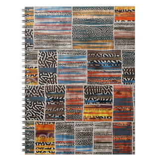Patchwork Collage: Quilt Pattern Extravaganza Notizblock