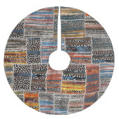 Patchwork Collage: Quilt Pattern Extravaganza Polyester Weihnachtsbaumdecke (Vorderseite)
