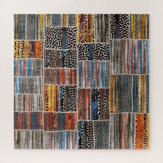 Patchwork Collage: Quilt Pattern Extravaganza Puzzle (Horizontal)