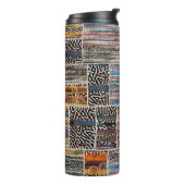 Patchwork Collage: Quilt Pattern Extravaganza Thermosbecher (Nach links gedreht)