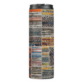 Patchwork Collage: Quilt Pattern Extravaganza Thermosbecher (Rückseite)