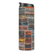 Patchwork Collage: Quilt Pattern Extravaganza Thermosbecher (Nach rechts gedreht)