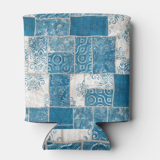 Patchwork-Collage: Quilt Pattern Mix Dosenkühler (Rückseite)