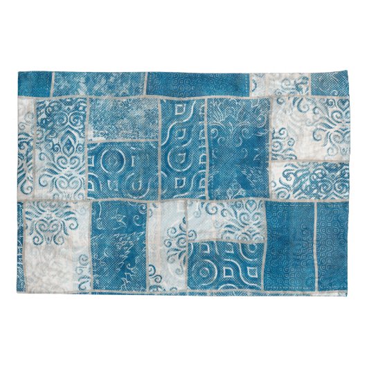 Patchwork-Collage: Quilt Pattern Mix Kissenbezug (Rückseite)