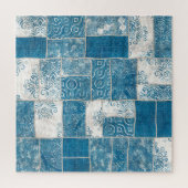 Patchwork-Collage: Quilt Pattern Mix Puzzle (Vertikal)