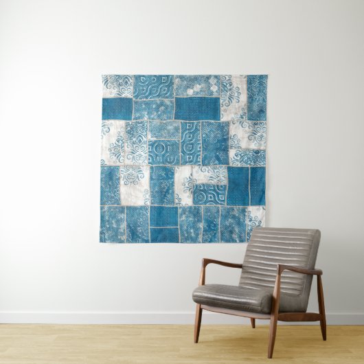 Patchwork-Collage: Quilt Pattern Mix Wandteppich (Beispiel)