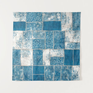 Patchwork-Collage: Quilt Pattern Mix Wandteppich