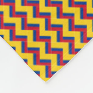 Patchwork Colombia Flag Pattern Fleecedecke